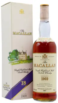 Macallan - 1987 Release Sherry Oak Highland Single Malt Scotch 1969 18 year old Whisky (75cl)