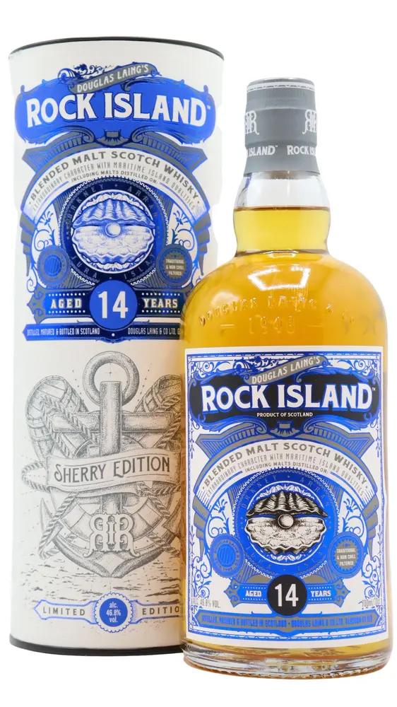 Rock Island - Sherry Cask Blended Malt Scotch 14 year old Whisky 70CL