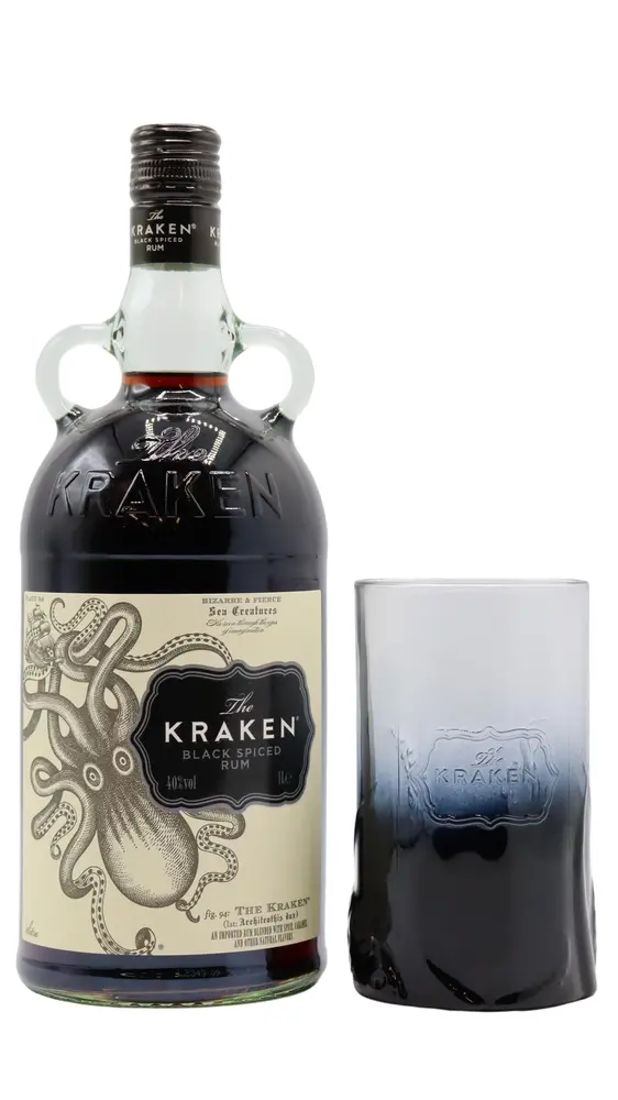 Kraken - Black Spiced Rum (1 Litre) (Includes Branded Glass)