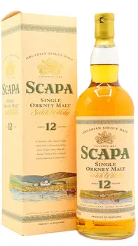 Scapa - 12 year old Single Orkney Malt Whisky 100cl 40% ABV (Old Bottling)- (1 Litre)