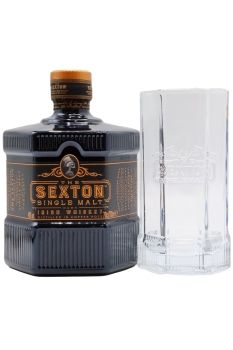 Sexton - Branded Glass & Irish Single Malt  Whiskey 70CL