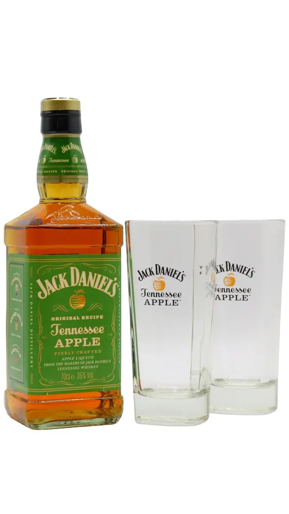 Jack Daniel's - Tennessee Apple Whiskey Liqueur (Includes Branded Glasses) 70CL