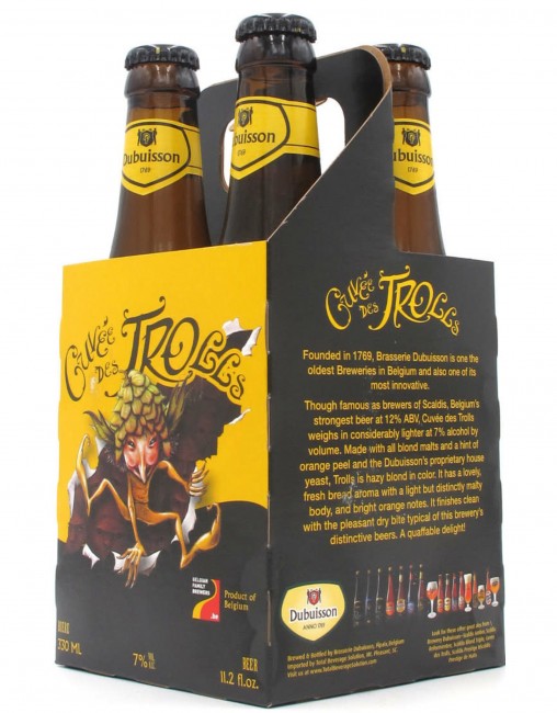Pack de 6 bières de Belgique Cuvée des Trolls Blonde 6 x 25cl