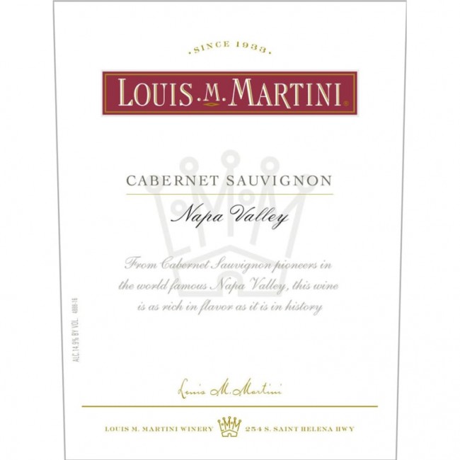 Louis Martini - Napa Valley Cabernet Sauvignon 2015 (1.5L)