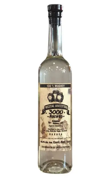 3000 Noches Mezcal Ancestral Coyote Blanco Oaxaca 750ml