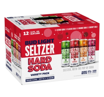 Bud Light Seltzer Hard Soda Variety Pack (citrus, Cola, Orange, Cherry) 12x12oz Cans