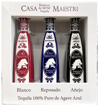 Casa Maestri Tequila Gft Pk ( Blanco, Repo, Anejo ) 3x375ml
