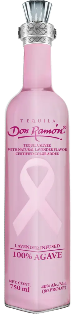 Don Ramon Tequila Silver Lavender Infused Breast Cancer Awarness Bottle 750ml