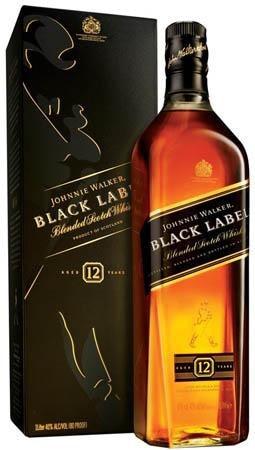Johnnie Walker Scotch Black Label Blended 12yr 1li