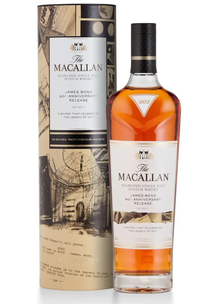Macallan James Bond Scotch Single Malt 60th Anniversary Decade 5 Edition 700ml