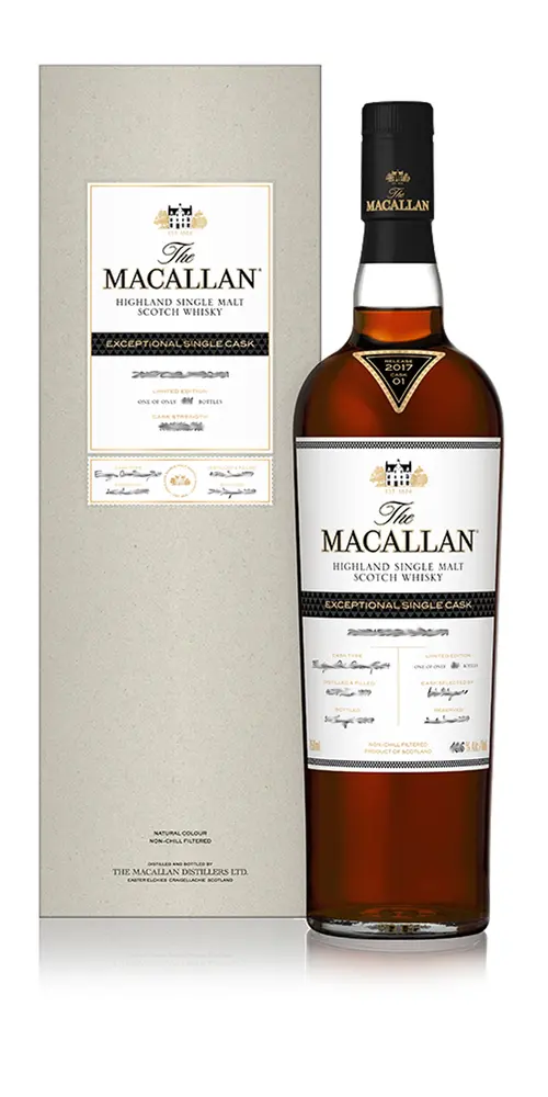 Macallan Scotch  Exceptional Single Malt 1of 612 Bottles 2017/esb-8841/03 121.6pf 750ml