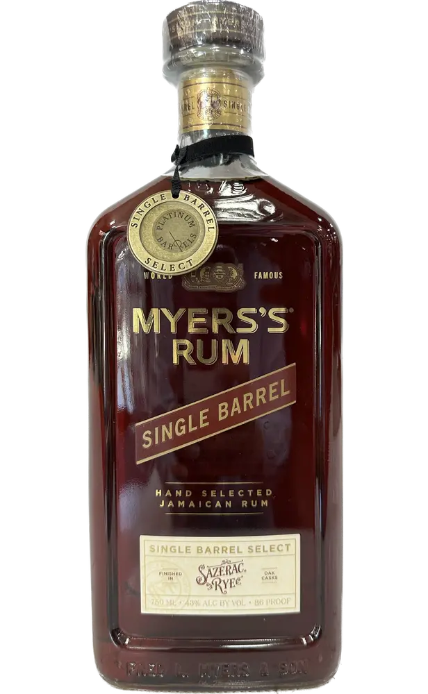 Myers Rum Single Barrel Select Finished In Sazerac Rye Oak Casks Jamaica 750ml