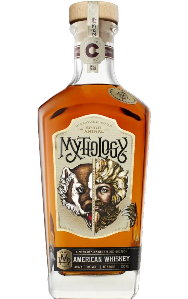 Mythology Hell Bear Whiskey Blend Of Rye And Bourbon Colorado 750ml