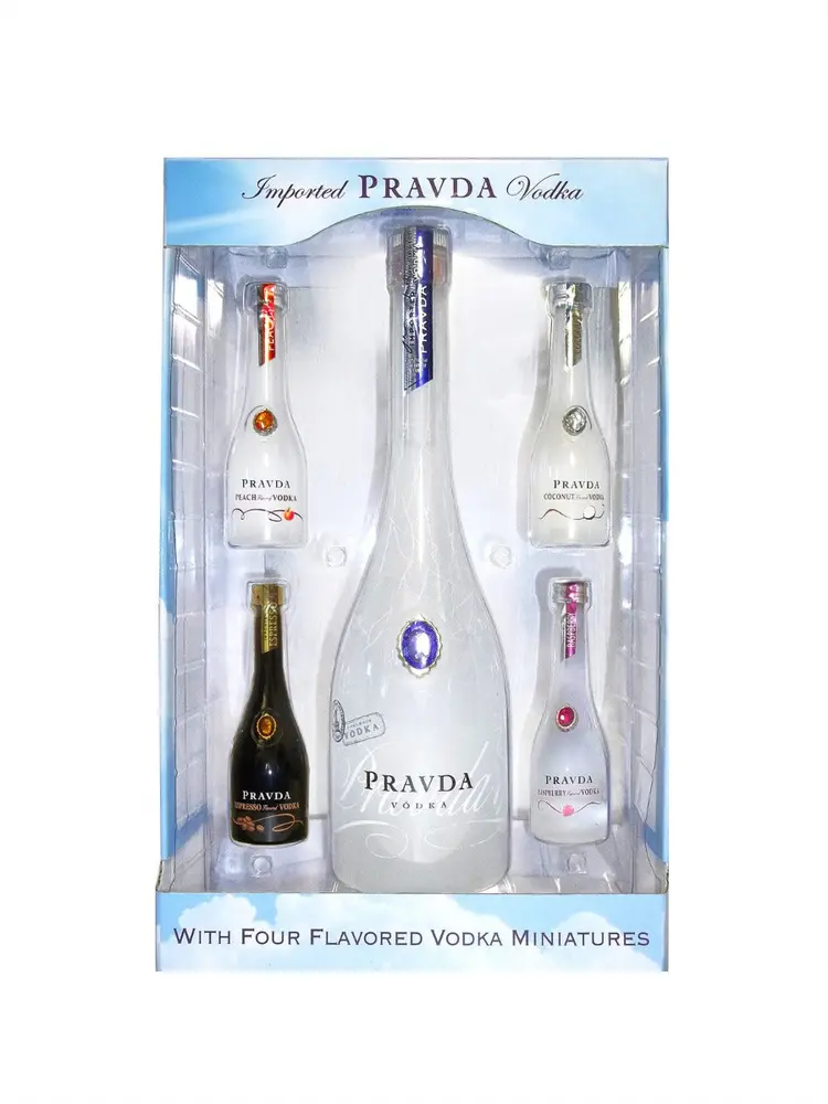 Pravda Vodka W/4x50 Gft Pk 750ml