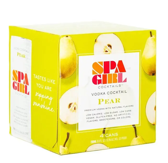Spa Girl Cocktails Vodka Pear 4x200ml