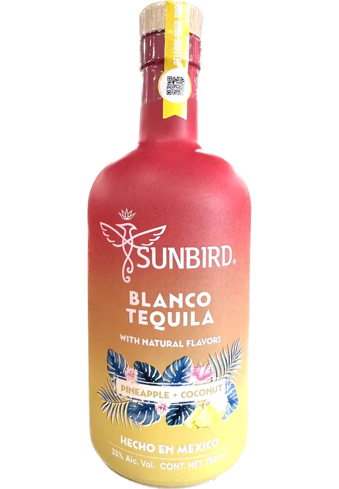 Sunbird Tequila Blanco Pineapple Coconut Flavor 750ml
