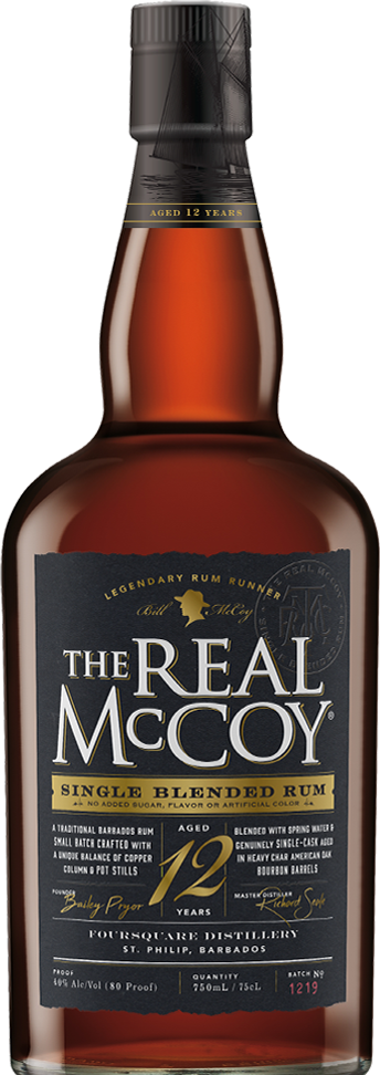 The Real Mccoy Rum Single Blend Barbedos 12yr 750ml