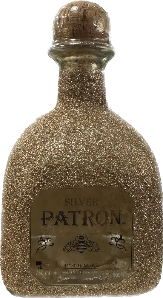 Patron Tequila Silver W/ Glitter Design 750ml