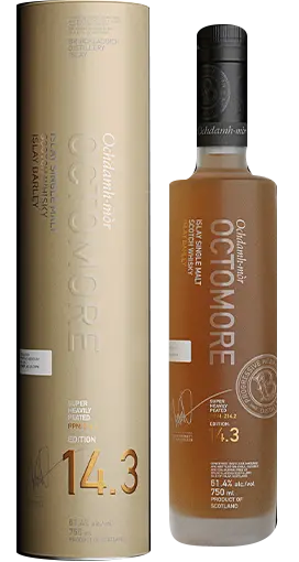 Bruichladdich Octomore Scotch Single Malt Islay Super Heavily Peated The Impossible Equation Edition 14.3 750ml