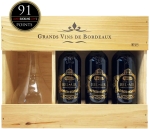 Chateau Bel Air Red Wine Reserve Speciale Bordeaux Gift Pack With Decanter 3x750ml