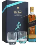 Johnnie Walker Scotch Blended Blue Label Gft Pk W/ Glasses 750ml