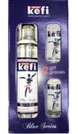 Ouzo Kefi Blue Series W/ 2 Glasses Greece 750ml