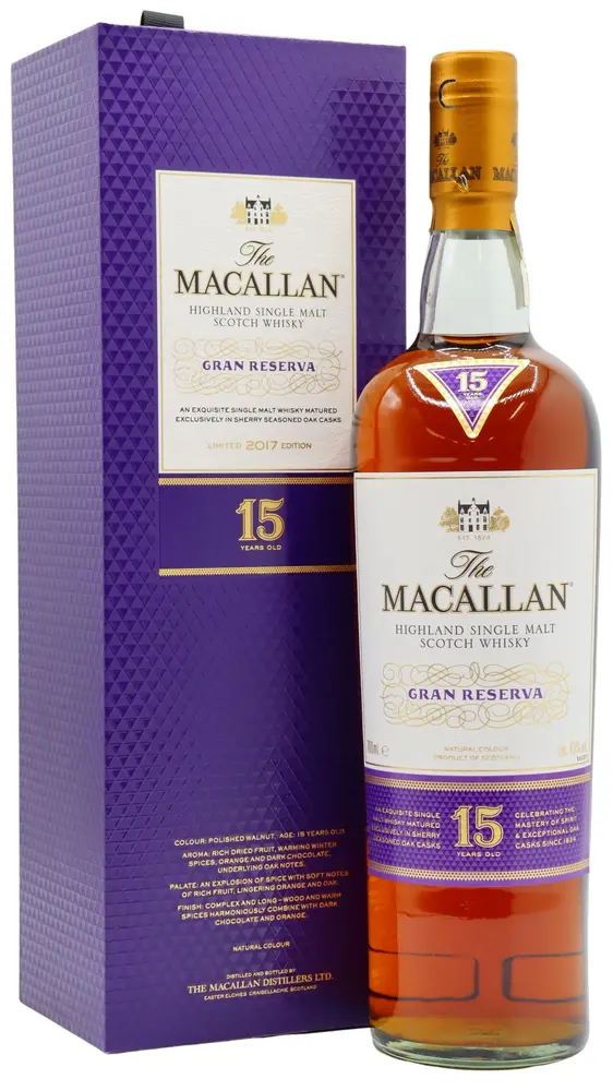 Macallan - Gran Reserva Single Malt Scotch 2017 Edition 15 year old Whisky