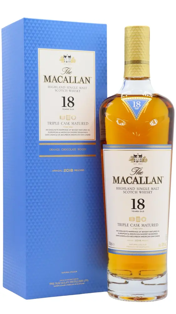 Macallan - 2018 Release Triple Cask Matured Highland Single Malt Scotch 18 year old Whisky 70CL