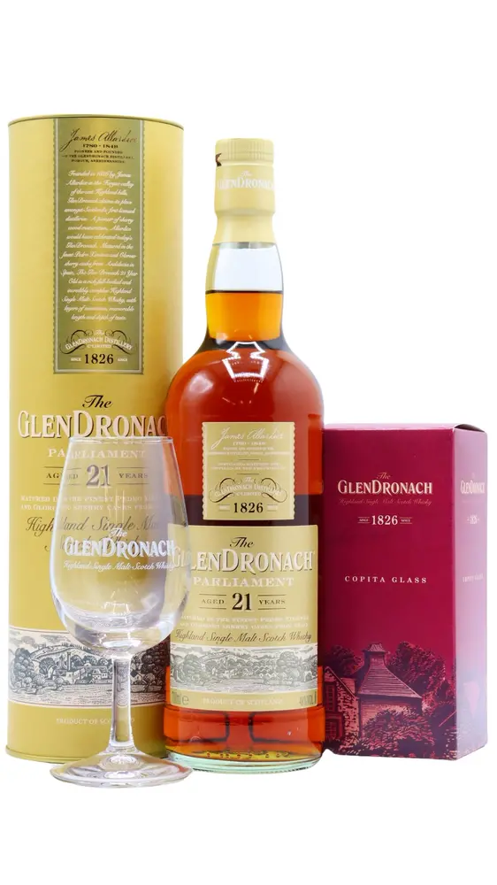 Glendronach - Parliament Single Malt Scotch 21 year old Whisky (Includes Branded Glass) 70CL
