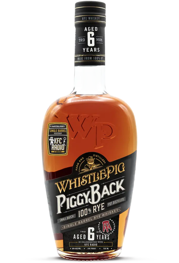 Whistlepig Piggy Back Kfc Radio Rye Whiskey Single Barrel 6yr 750ml