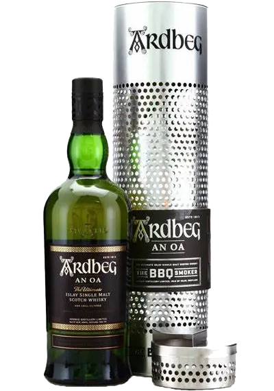 Ardbeg An Oa Scotch Single Malt The Ultimate Non Chill Filtered Gft Pk W/ Smoker 750ml