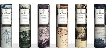 Macallan James Bond Scotch Single Malt 60th Anniversary Decade 1-6 Editions Set 700ml