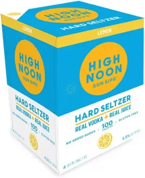 High Noon Lemon Vodka & Soda RTD Cocktail Cans 12Oz