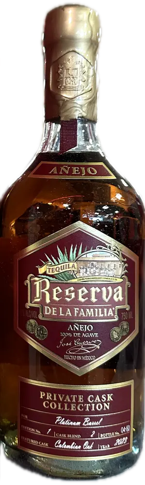 Jose Cuervo Tequila Anejo Reserva De La Familia Private Platinum Barrel Selection 750ml