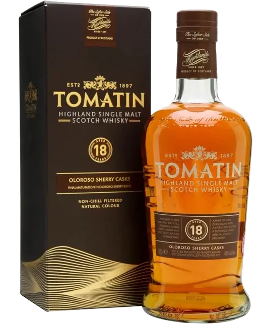 Tomatin Scotch Single Malt Oloroso Sherry Cask 18yr 92pf 750ml