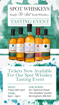 Spot Whiskey Tasting Event Ticket - 26th April 2024 6pm