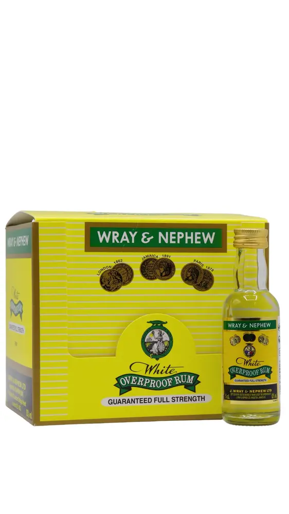 Wray & Nephew - White Overproof Rum 5cl x 12 63% ABV Miniatures- (12 x 5cl)