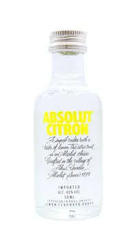 Absolut - Citron - Lemon Flavoured Vodka Miniature 5CL