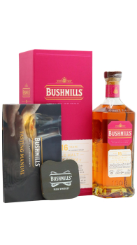 Bushmills - Tasting Manual- Coaster & Irish Single Malt 16 year old Whiskey 70CL