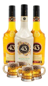 Licor 43 - Original & Horchata Spanish Liqueur (3 x 70cl) (Includes Mini Beer Shot Glasses)