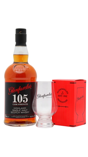 Glenfarclas - 105 Cask Strength Highland Single Malt Scotch Whisky 70cl 60% ABV (Includes Glencairn Glass)
