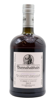 Bunnahabhain - Banyuls Wine Cask Finish Islay Single Malt Scotch 2013 10 year old Whisky 70CL
