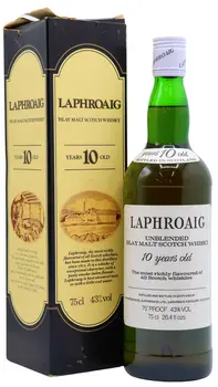 Laphroaig - 10 year old Unblended Islay Scotch Whisky 75cl 43% ABV