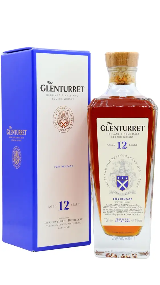 Glenturret - 2024 Release Single Malt Scotch 12 year old Whisky 70CL