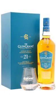 Glen Grant - Speyside Single Malt Scotch 21 year old Whisky (Includes Tasting Glass) 70CL