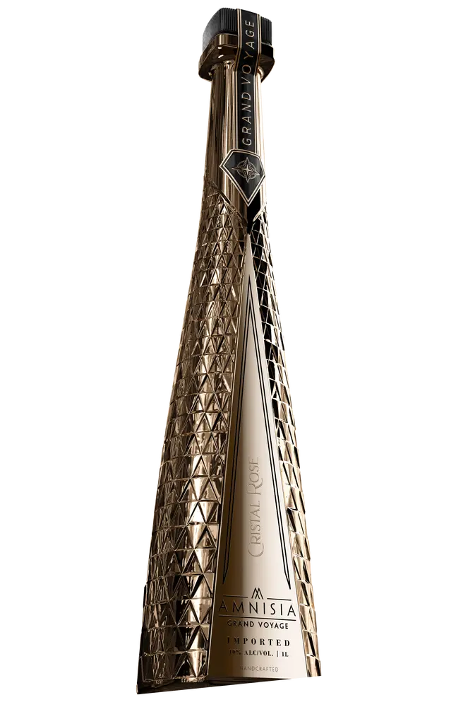 Amnisia Vodka Grand Voyage Cristal Rose Handcrafted Poland 1li