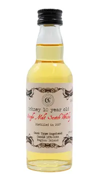 Undisclosed Orkney - Claxton's - Single Cask #1836-008A 2007 10 year old Whisky Miniature 5CL