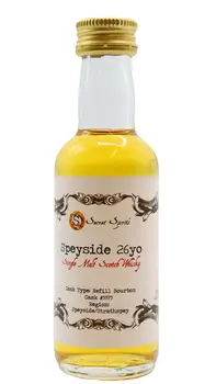 Undisclosed Speyside - Secret Spirits - Single Cask #5575 26 year old Whisky Miniature