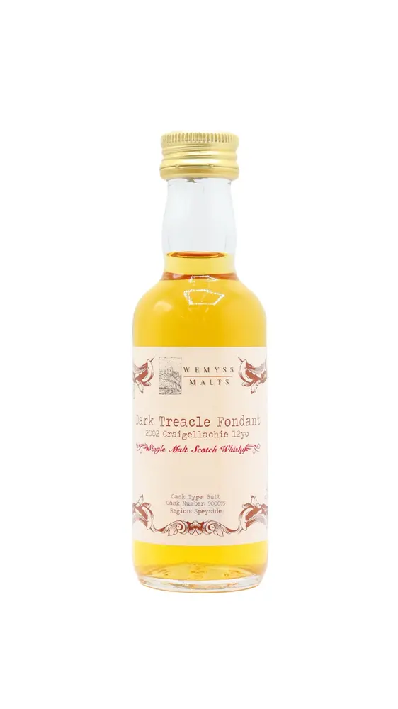 Craigellachie - Wemyss Malts - Dark Treacle Fondant 2002 12 year old Whisky Miniature 5CL