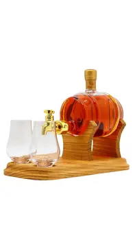 Alba Collection - Glasses & Mini Barrel Refillable Decanter Blended Scotch Whisky 35CL